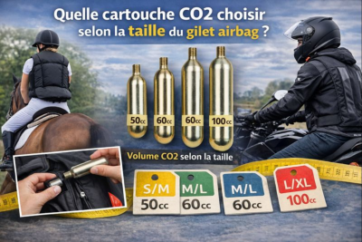 Quelle cartouche CO2 choisir selon la taille de votre gilet airbag ?